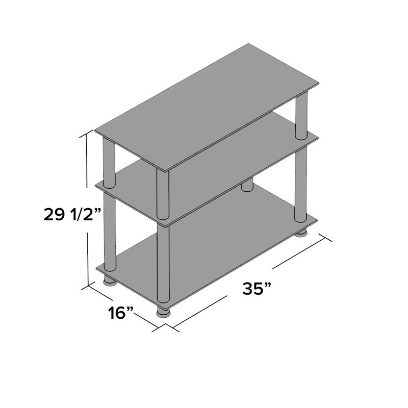 Unfinished TV Stand for TVs up to 40", Silver