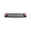 Plateau en bois de manguier avec poignées pour repose-pieds - Plateau décoratif décoratif pour table basse, cuisine ou bijoux - 17 po, noir et rouge