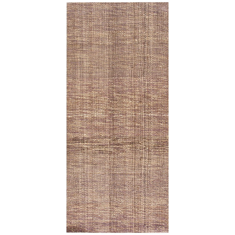 Modern Beige and Brown Color with Shaker Style Flat Weave Contemporary Rug, Beige, Rectangle 9'1" x 12'6"