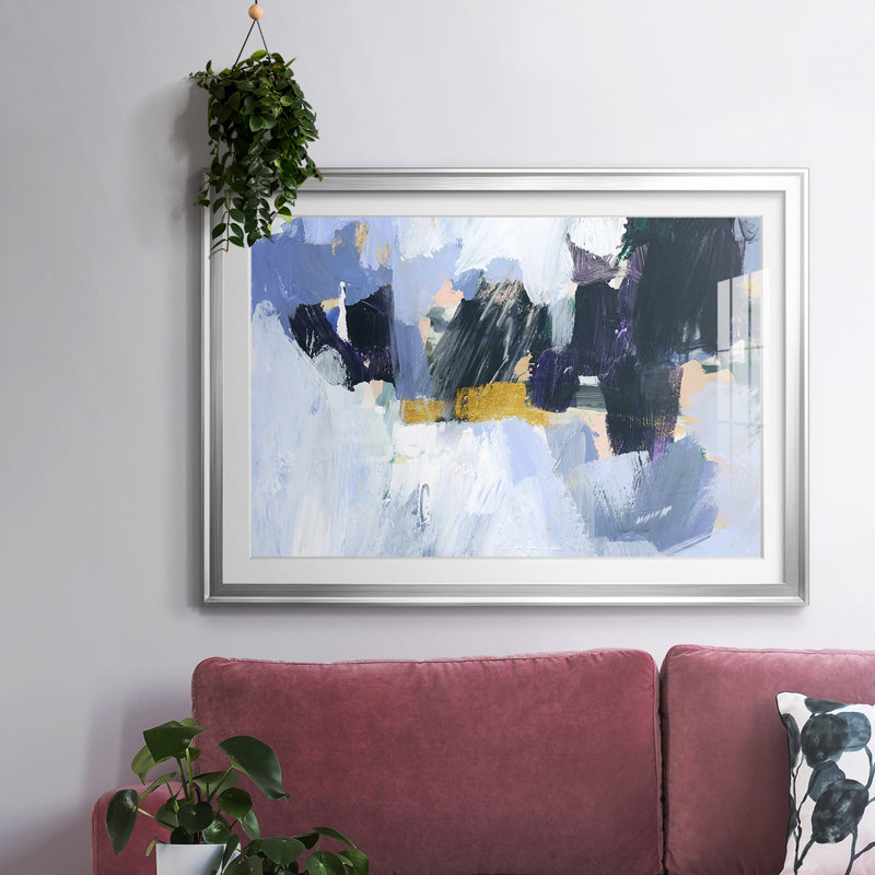 Cadre arctique avec cadre biseauté et verre biseauté arctique, Argent, H 30 po x l 44 po x P 1,5 po