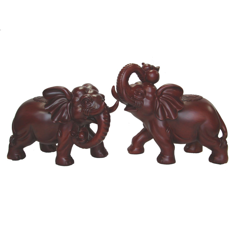 Ensemble de 2 figurines 2 grands éléphants