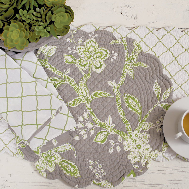 Updegraff 100% Cotton Floral Square Napkin