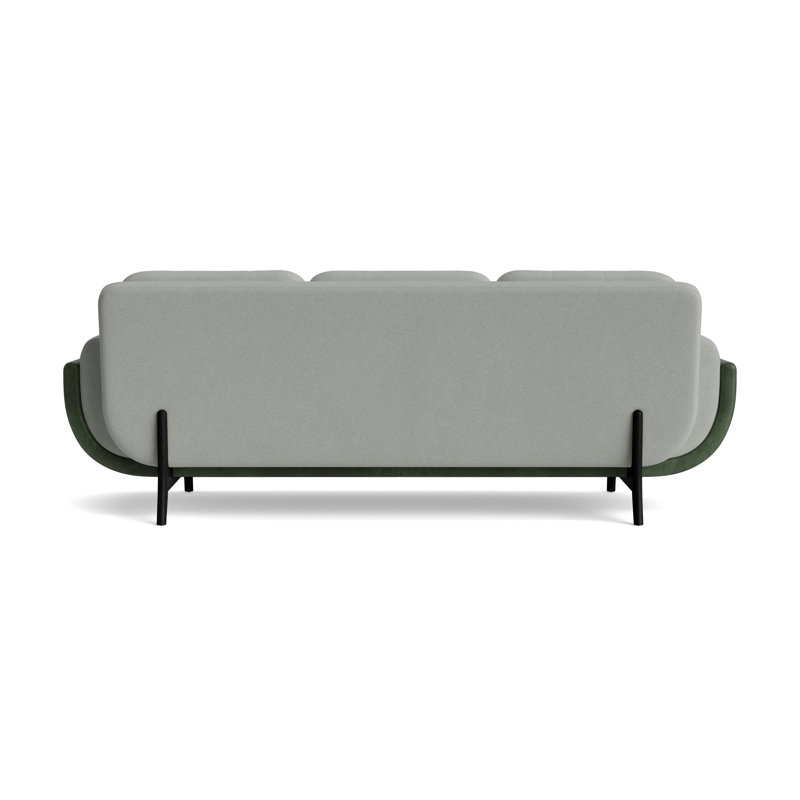 Regatta 100 Sofa, Boucle - Mineral Green/Bedford - Evergreen, Black