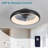 19.7-inch Black Led Ceiling Fan Light – Dimmable And Adjustable Colour Temperature, App & Remote Control, Modern Smart Ceiling Fan For Living Room, Bedroom, And Dining Room