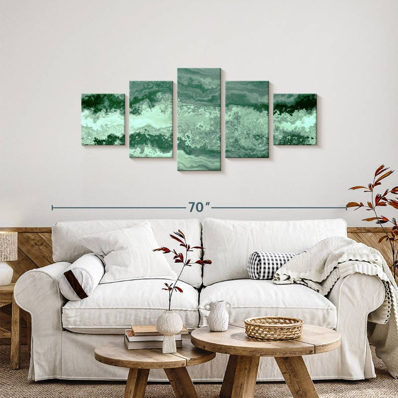 Goggins en malachite poli, H 24 po x l 55 po