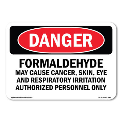 Formaldehyde May Cause Cancer Decal 14" X 10"
