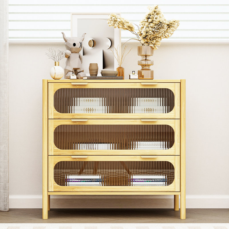 Commode 3 tiroirs en bambou