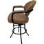 Tabouret de comptoir pivotant rembourré avec structure en métal Pompton-1523330101-1523330096