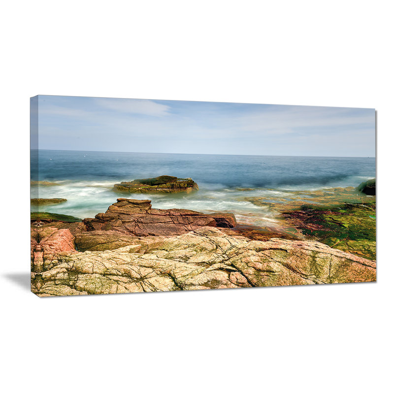 « thunder hole acadia national park », reproduction de photo sur toile tendue, H 16 po x l 32 po x P 1 po, Toile tendue