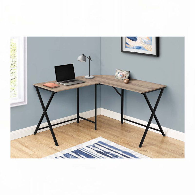 Bureau d'ordinateur en L Home Office, Taupe