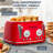 4 Slice Retro Style Toaster, Dual Control Toaster , 6 Browning Settings, Bagel/Defrost Functions, Removable Crumb Tray, Stainless Steel Housing 1650W, Red