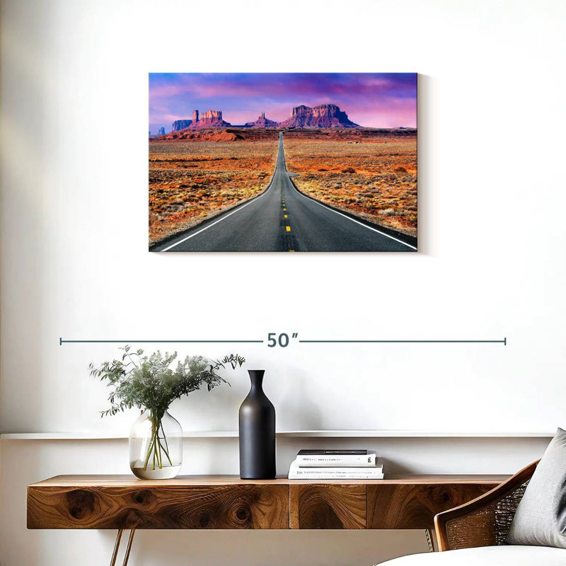 Mehar Road to Monument Valley Sunset, H 20 po x l 30 po
