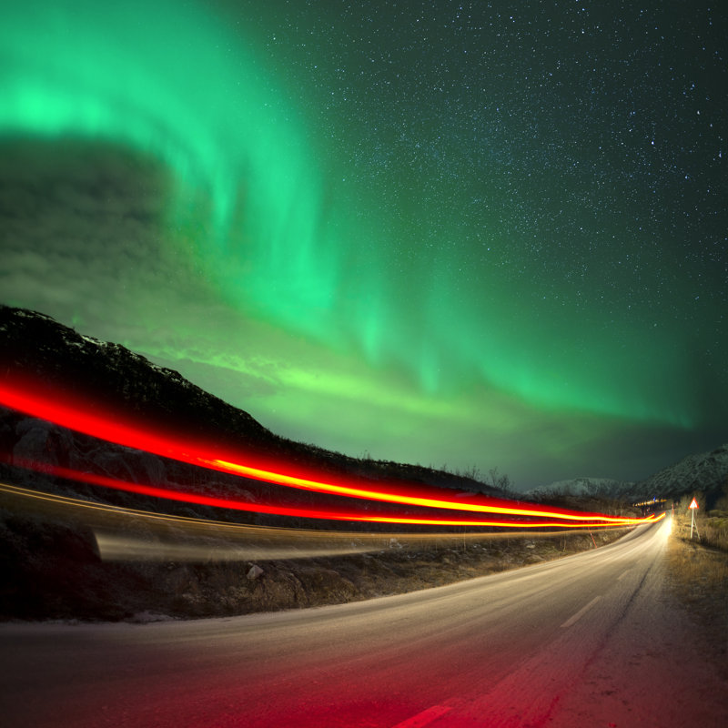 Northern Lights - Photographie sur toile tendue, H 36 po x l 36 po