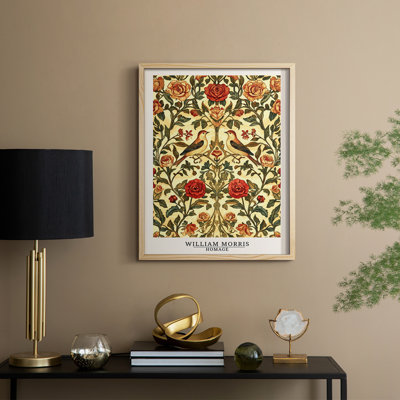 WM MORRIS Series CDLIX Framed Print - Solid Wood