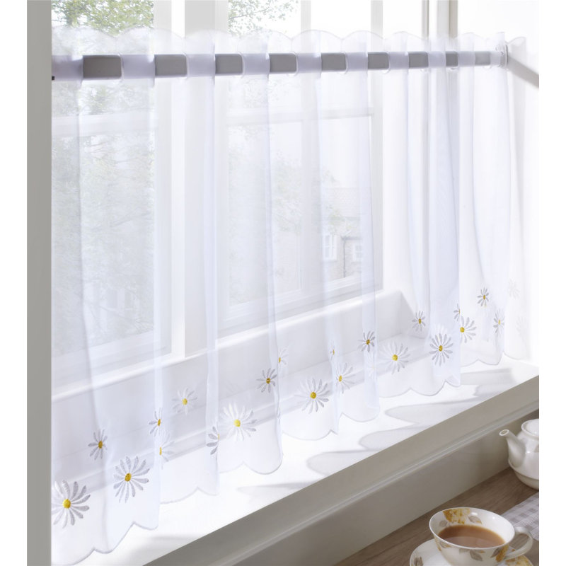 Yggdrasil Gingham Swag Curtain Pelmet, Yellow, 117cm H x 137cm W