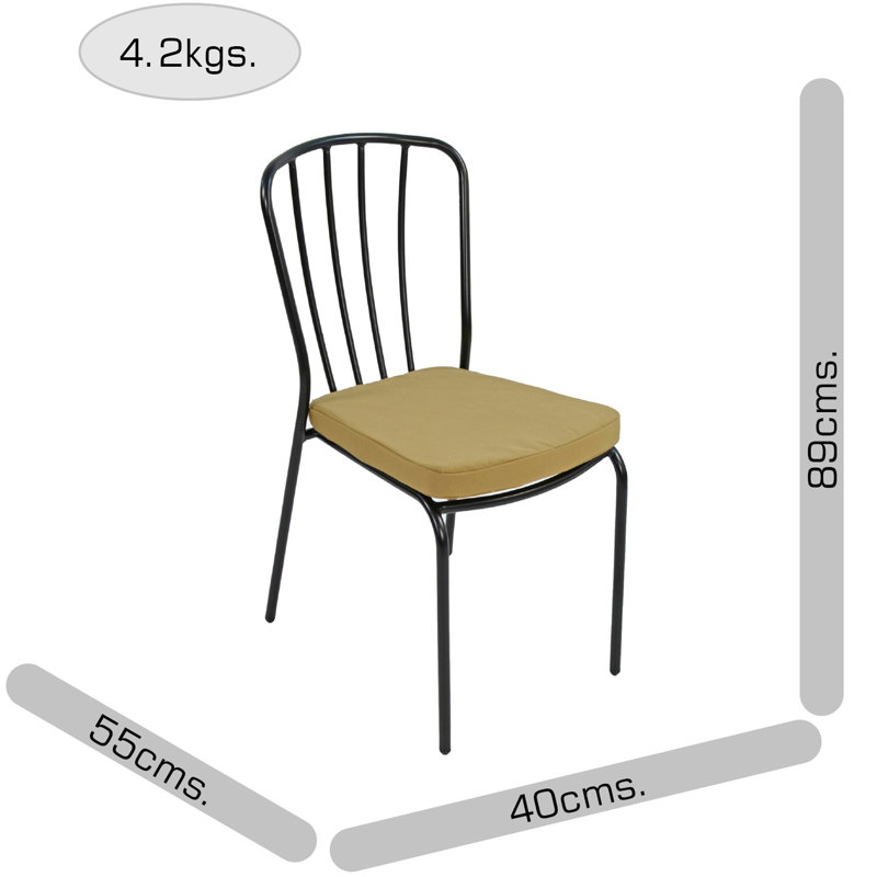 Haslemer 2 Seater Bistro Set with Cushions