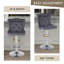 Swivel Velvet Counter Height Bar Stools With Lion Head Pull Ring For Kitchen Island-2125177599