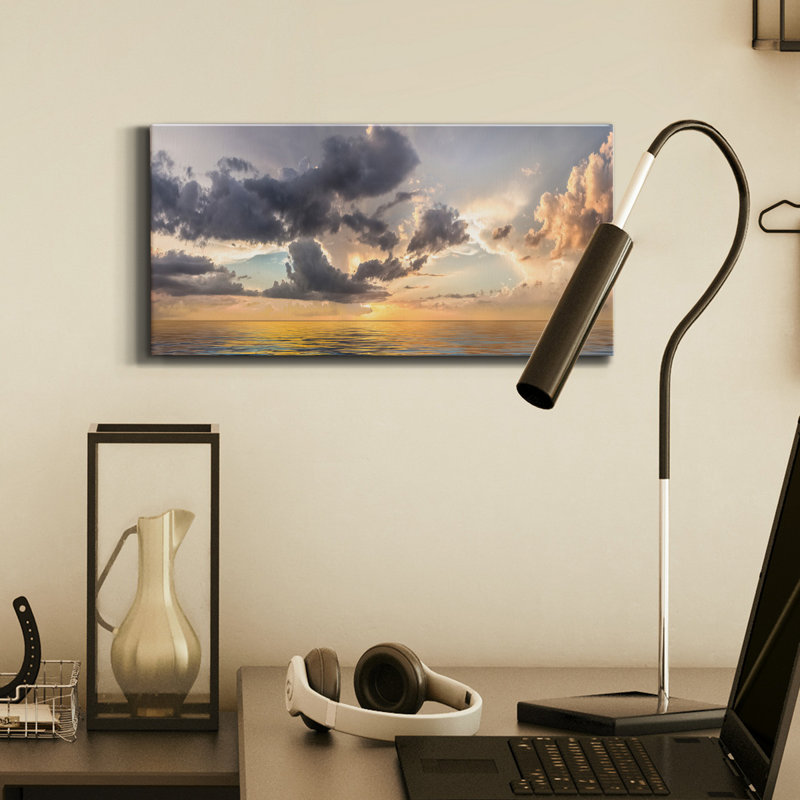 Coucher de soleil céleste - reproduction sur toile tendue, H 16 po x l 8 po x P 1 po