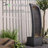 Water Fountain Modern Curved Faux Slate Waterfall Fountain With LED Lighting 42.5 Inch Tall Tiered Waterfall Fountain For Garden Patio Backyard Decor