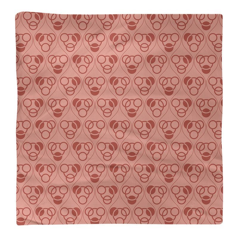 Serviette de table en coton classique Circles Waves, Rouge, H 0,1 po x l 22 po x P 22 po, Polyester sergé