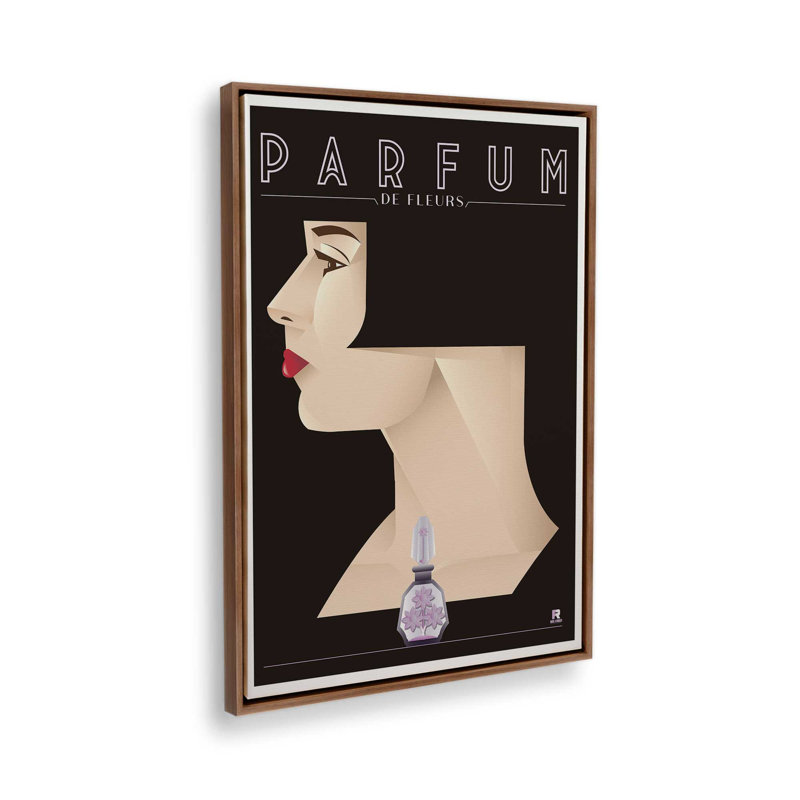 Muse dorée du parfum, Noyer, Impression encadrée sans passe-partout, H 36,75 po x l 24,75 po