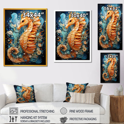 Hippocampe orange et bleu Symphony 1