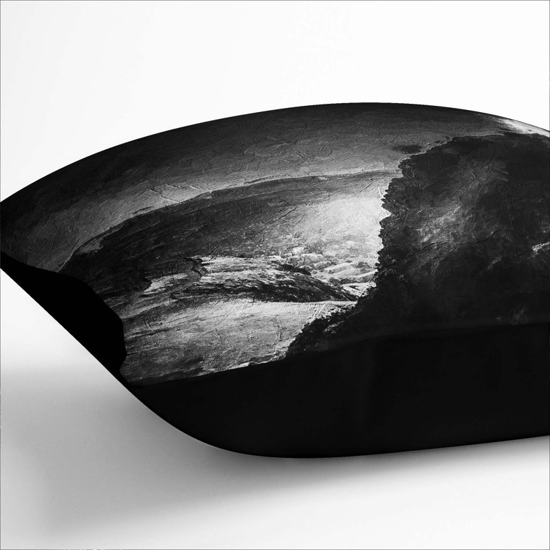 Square Throw Cushion, 40cm H x 40cm W x 15cm D, Black
