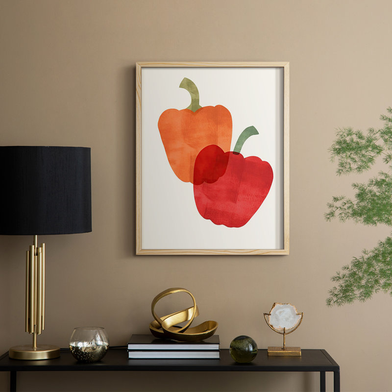 «Organic Veg VII», reproduction encadrée - bois massif, H 11 po x l 9 po