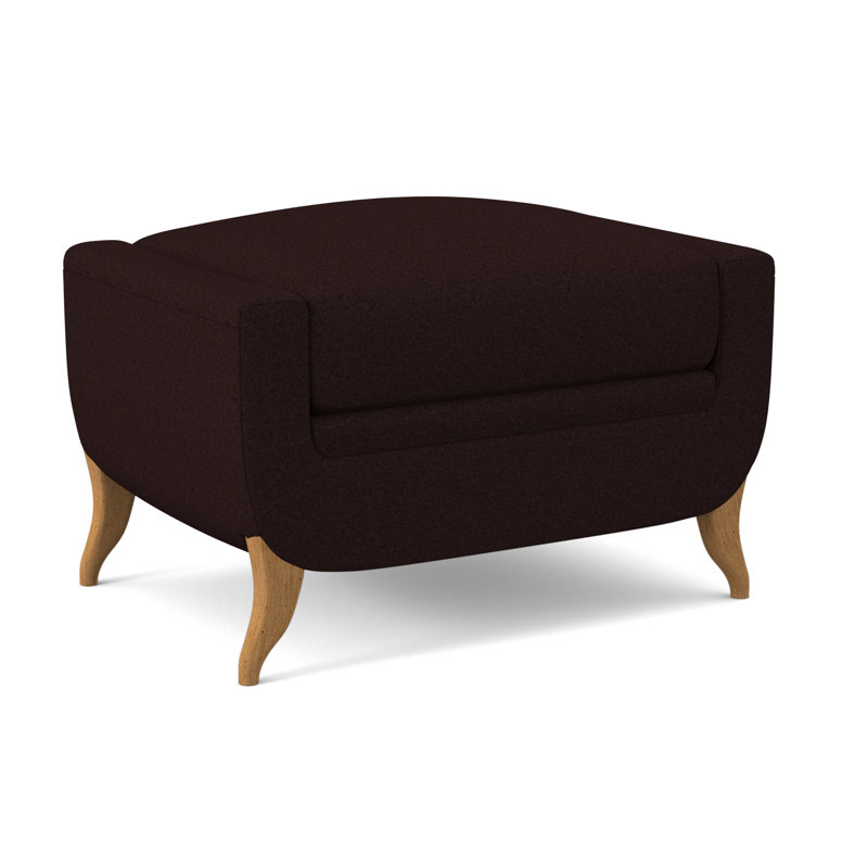 Armstrong Upholstered Ottoman, Amber, Margaret Ebony