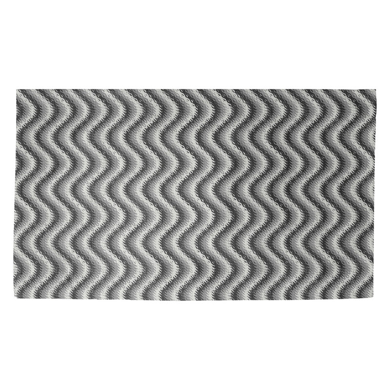 Tapis de porte ondulé intérieur Kitterman, Rectangle 5 pi 2 1/2 po x 7 pi 2 po, Noir