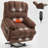 23" Seat Width And High Back Large Size Chenille Power Lift Recliner Chair With 8-Point Vibration Massage And Lumbar Heating