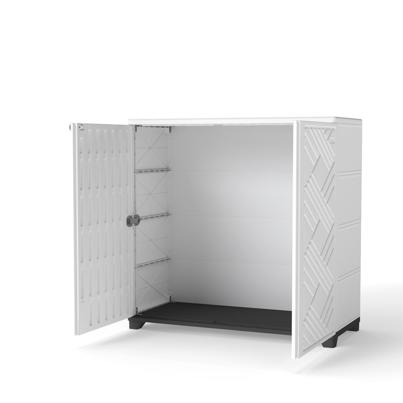 Armoire de rangement extérieure en forme de losange de 68 gallons