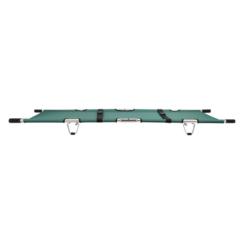 Civière pliable supportant une charge de 159 kg (350 lb), civière médicale en alliage d'aluminium pour le transport des patients, avec sangles de sécurité pour les premiers secours.