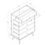 Kalmar 80cm W 5 - Drawer Chest of Drawers-553006606