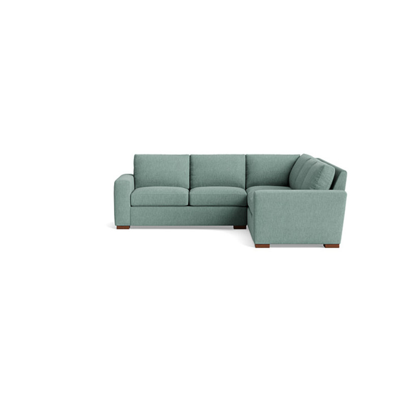 Couch Potato Sectional, Right Hand Facing, Performance Weave - Spa