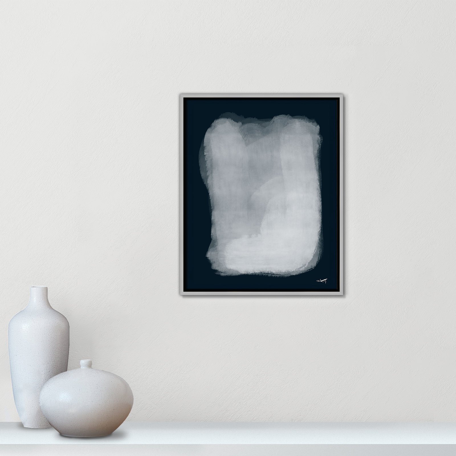 Gelder "Calme 001" Print by N.Atelier, 21.5" H x 17.5" W, Silver