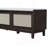Entryway Bench with Storage, Cushioned Shoe Bench with Double Doors-481465657