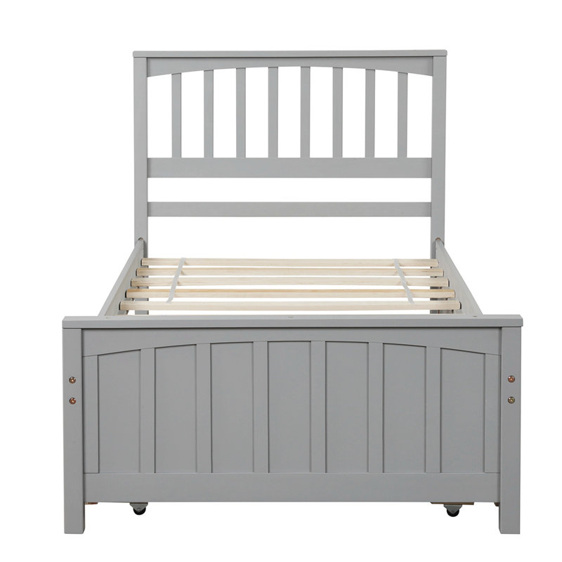 Full 2-in-1 Convertible Futon Sofa Bed, Flip-Open Sleeper Sofa, Gray, Solid wood