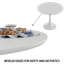 Circular Dining Table, Dining Table, Kitchen Dining Table For 2-4 People, MDF Tabletop And Base, And 2 PU Plating Metal Leg Dining Chair Set 2-114251887