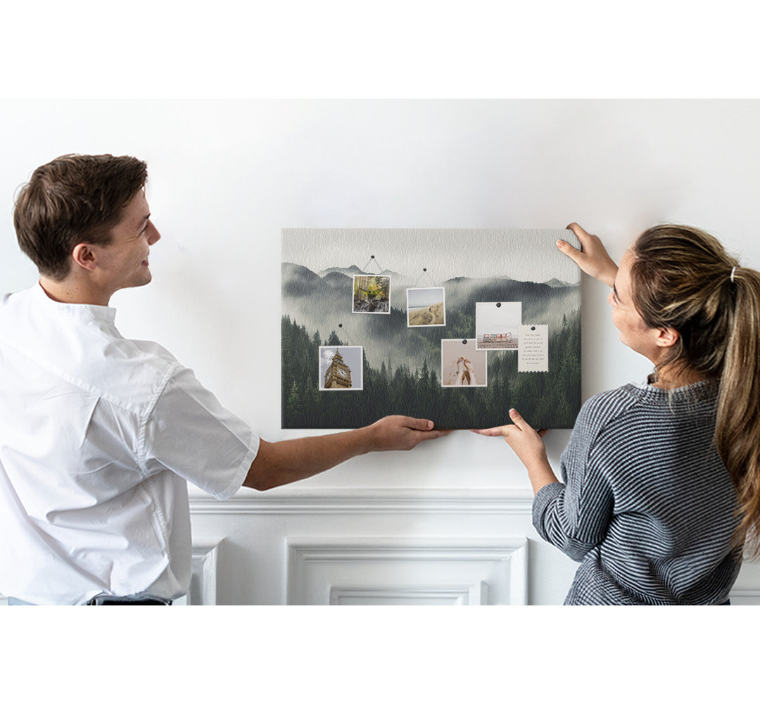 Anchise Forest Landscape Wall Mounted Cork Board