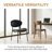 Mid-Century Modern Dining Chairs Set Of 2 - Premium Walnut Bentwood With Ergonomic PU Leather Upholstery-1965757706
