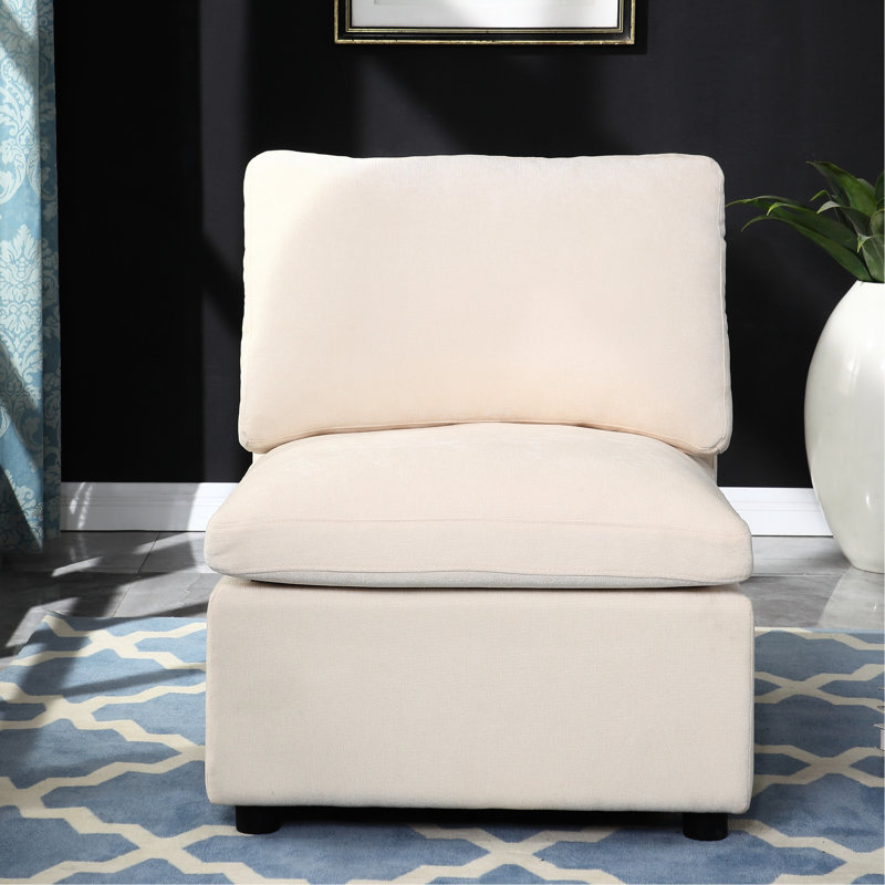 Canapé modulaire en chenille beige: Dispositions de sièges flexibles pour tout espace Canapé modulaire: personnalisable