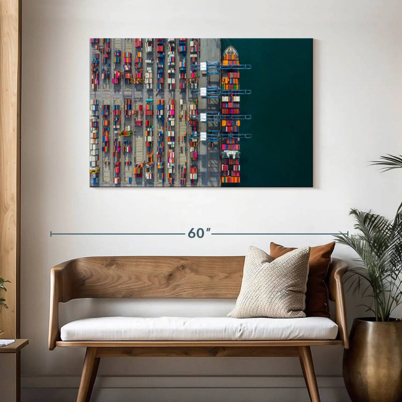 Mehar Seaport From Above, 30" H x 45" W