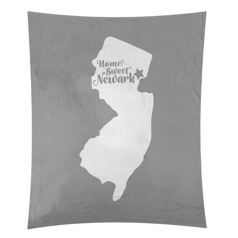 Tapisserie murale Newark New Jersey, H 104 po x l 88 po, Gris
