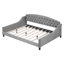 Lit de jour capitonné moderne de luxe, taille double pour une assise ou un lit élégant et confortable