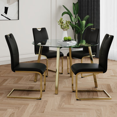 Table ronde en verre de style moderne