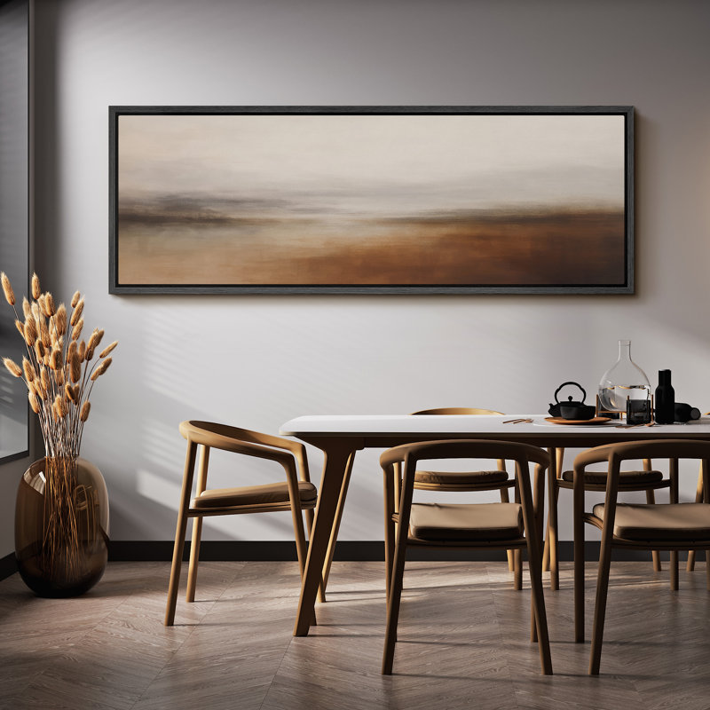 Grande impression sur toile encadrée, impression de paysage abstrait pour la décoration intérieure moderne, H 20 po x l 60 po