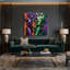 Abstrait art figuratif sur toile mauve 24-1311963756