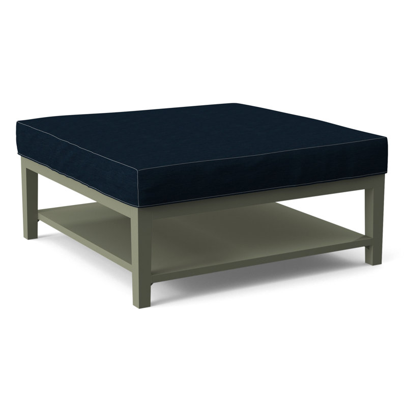 Hammond Square Ottoman, Eggshell Crypton Performance; 0884-93, Greystone Finish