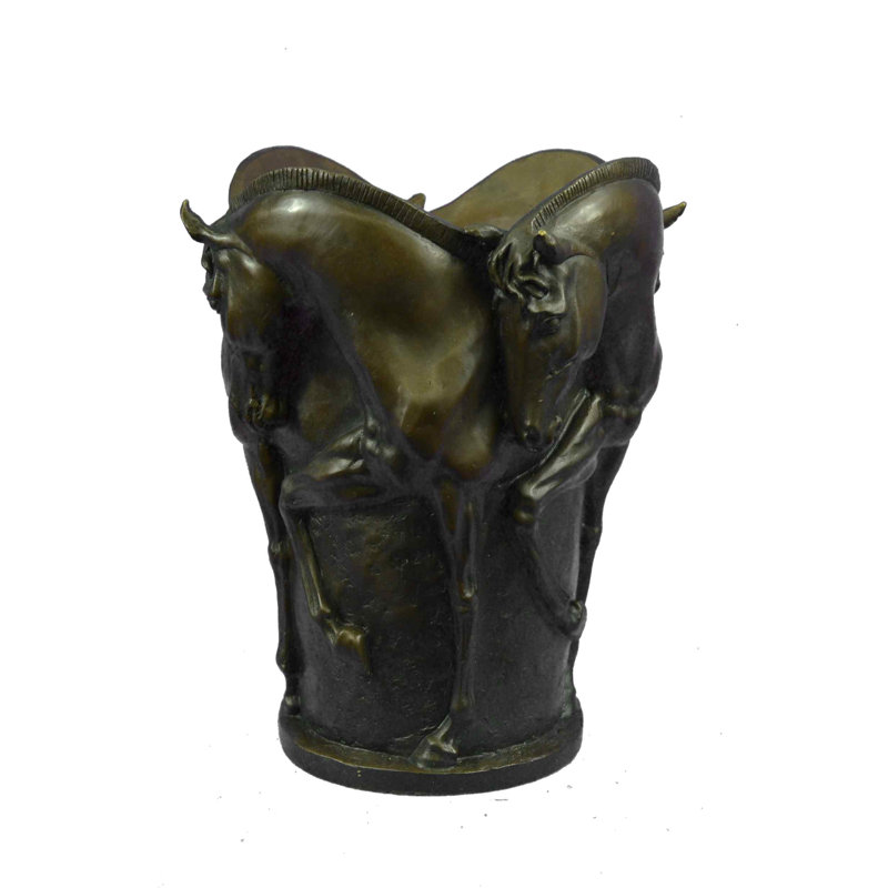 Statue de cheval trophée en bronze